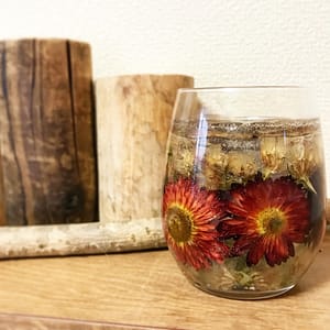 ヘリクリサムのボタニカルジェルキャンドル