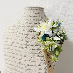 コサージュ白|造花専門店AOHANA