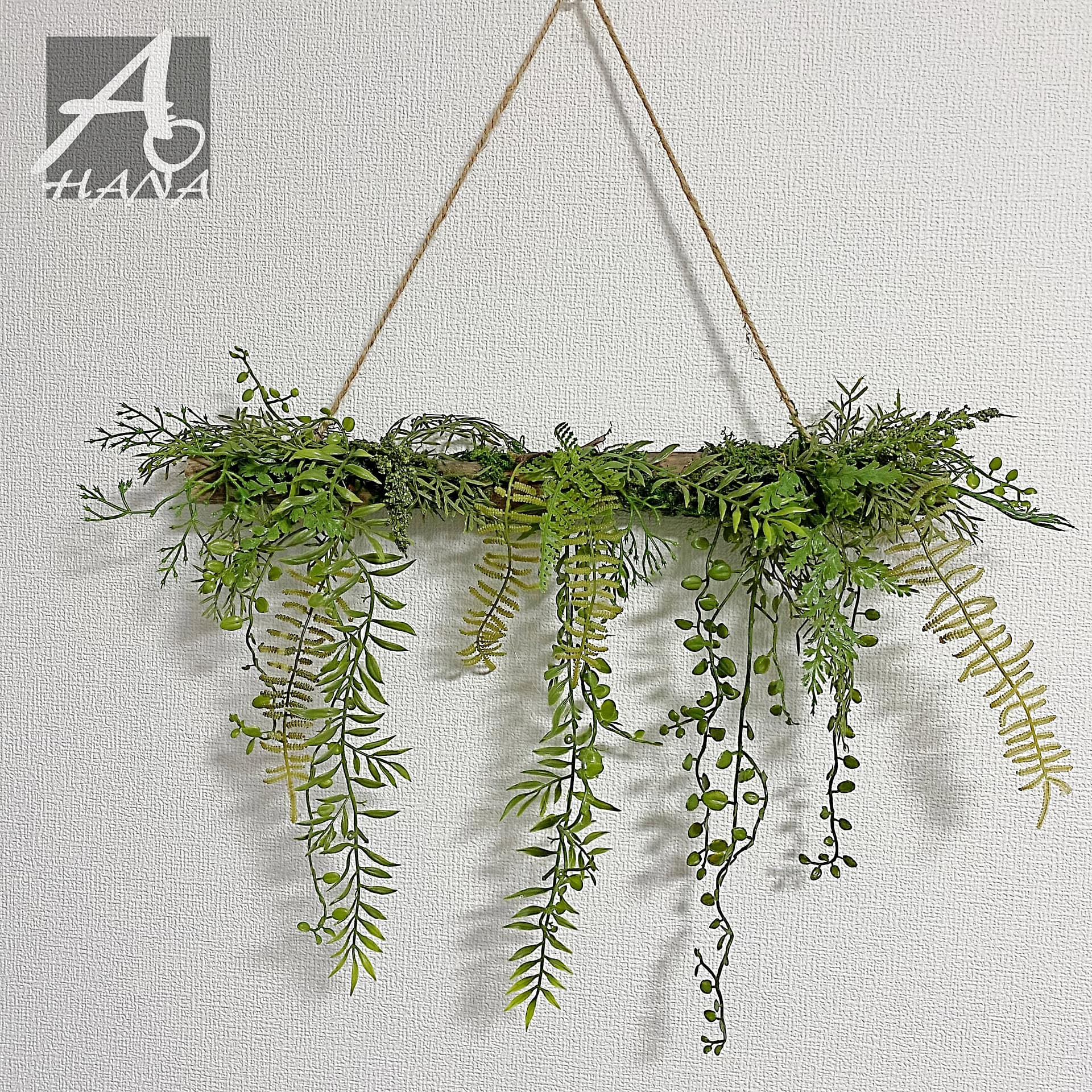 ［壁面/インテリア/グリーン］グリーンタペストリー（F00003）｜造花専門店AOHANA