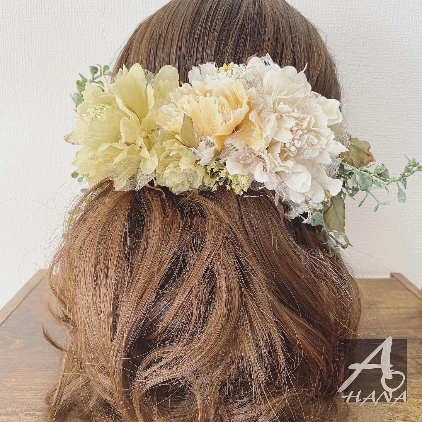 髪飾り（イエロー×グリーン）